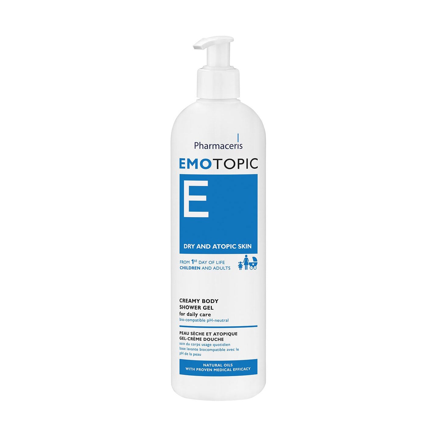 Кремовий гель для душа Pharmaceris E Emotopic Creamy Body Shower Gel, 400 мл