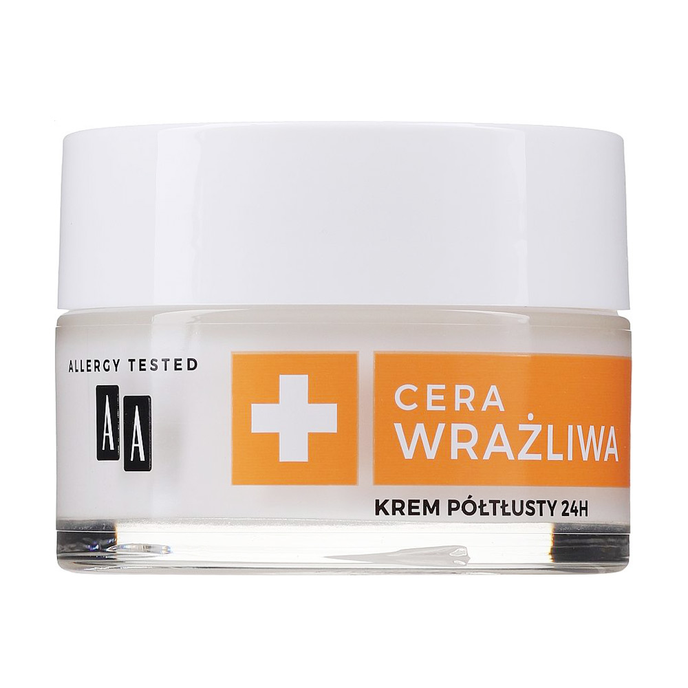 Напівжирний крем AA Sensitive Skin для сухої та нормальної шкіри обличчя, 50 мл