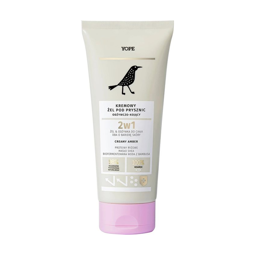 Живильний заспокійливий кремовий гель для душу Yope Creamy Amber з бурштином, 200 мл